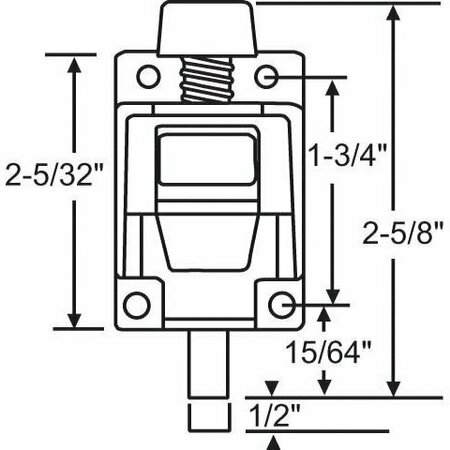 STRYBUC Patio Door Lock Wingless 16-211-1